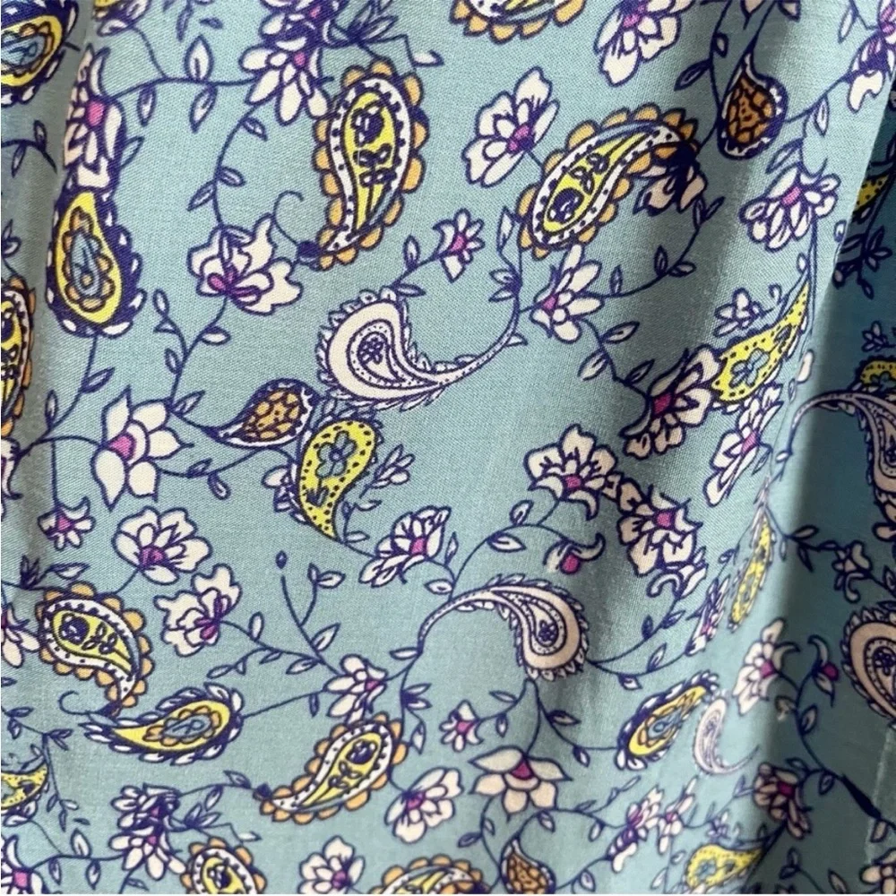 Jaase Wave Sapphire Jumpsuit blue floral print sleeveless drawstring waist - Picture 4 of 9